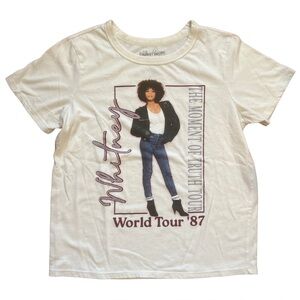 Whitney Houston World Tour '87 Graphic Tee - Beige